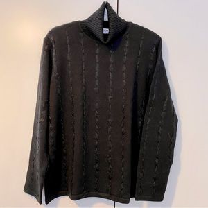 Ladies Olsen Black Merino Wool Sweater